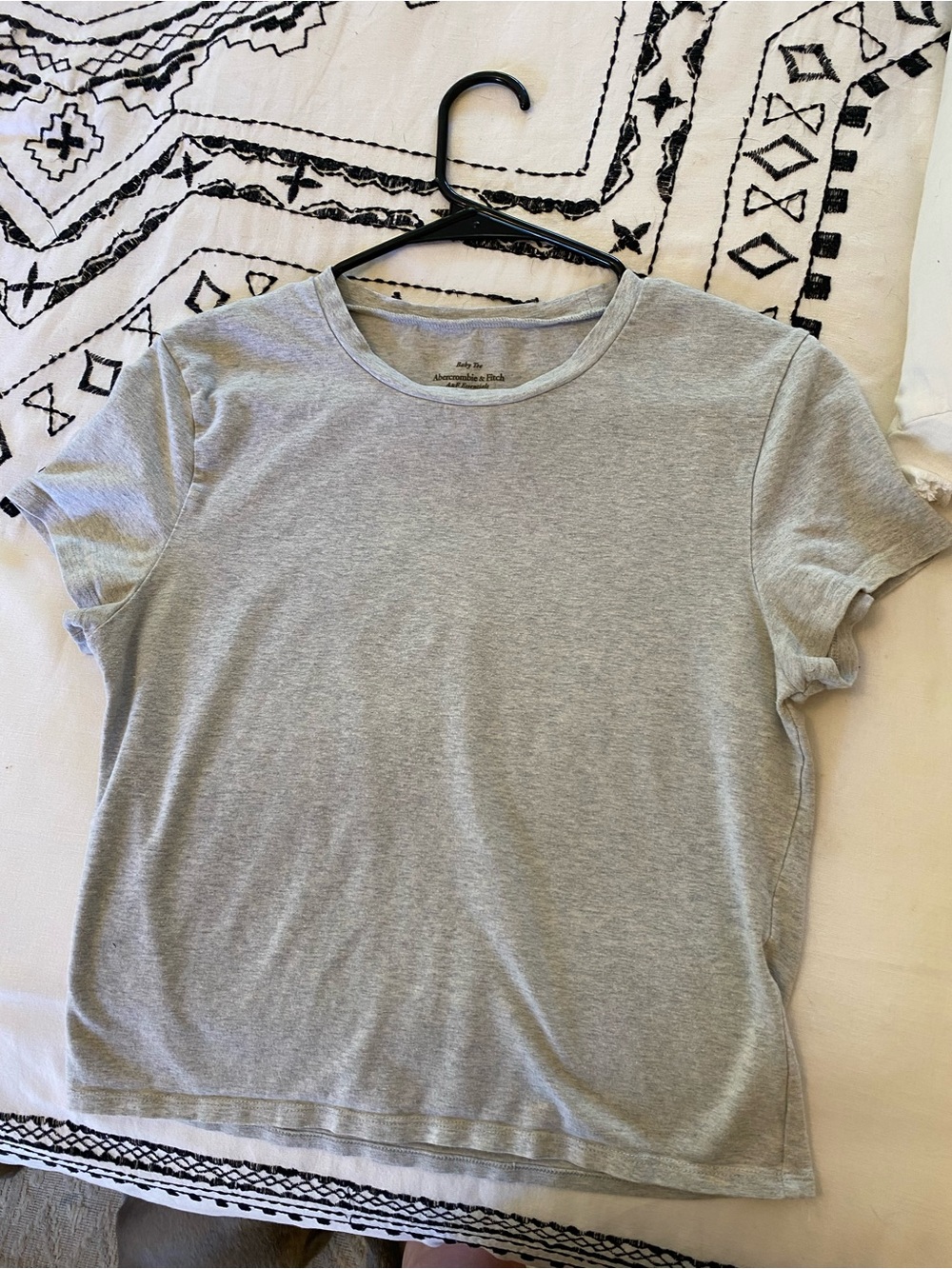 Abercrombie & Fitch Women's Baby Doll Taupe Short Sleeve Crew Tee - Picture 3 of 4